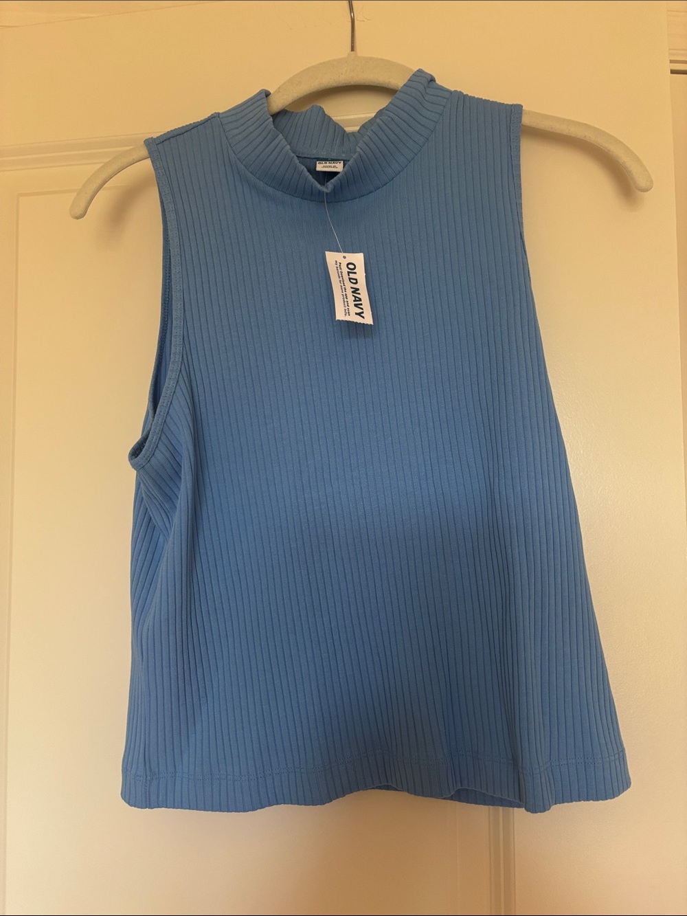 New! Old Navy Ribbed Mock Neck Tank Top - Light Blue
